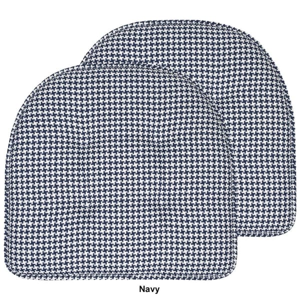 Sweet Home Collection Houndstooth Memory Foam Chair Pad