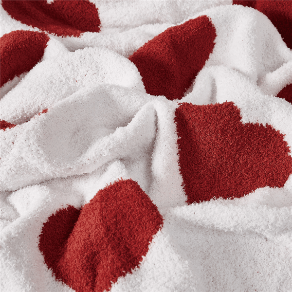Truly Soft Cozy Hearts Reversible Throw Blanket