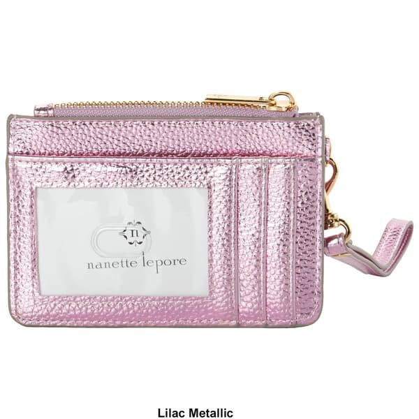 Womens Nanette Lepore Becki Metallic Card Case Wristlet