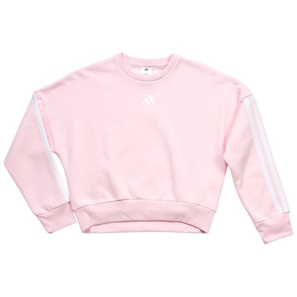 Girls (7-16) adidas® 3-Stripe Crew Neck Sweatshirt