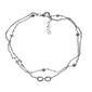 Barefootsies Diamond Accent Infinity 2 Strand Anklet Bracelet - image 1
