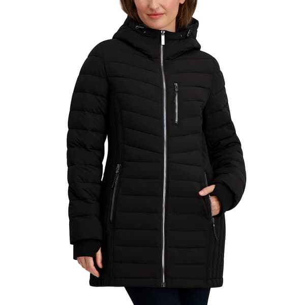 Womens Nautica 3/4 Length Stretch Packable Jacket w/Chest Zipper - image 