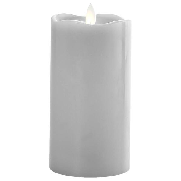 Mirage Flamless Pillar Candle - Grey - image 
