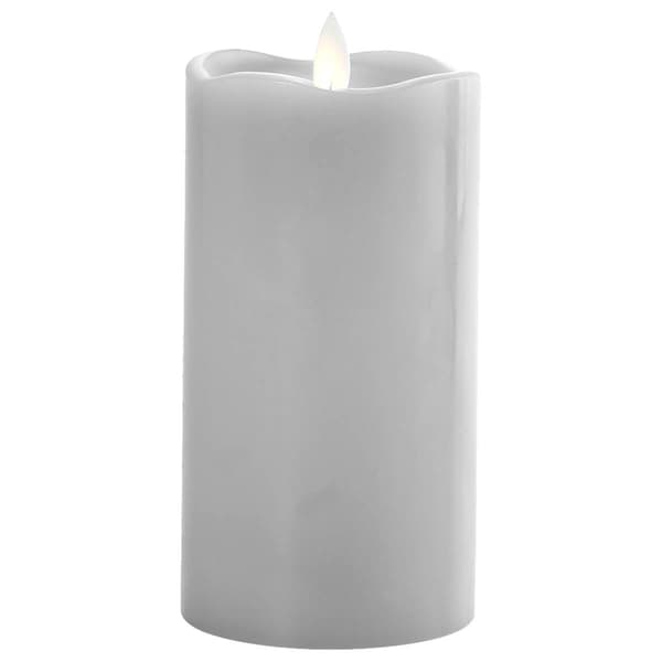 Mirage Flamless Pillar Candle - Grey - image 