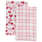 Northlight Seasonal Valentine''s Day Plaid & Hearts Kitchen Towels - image 1