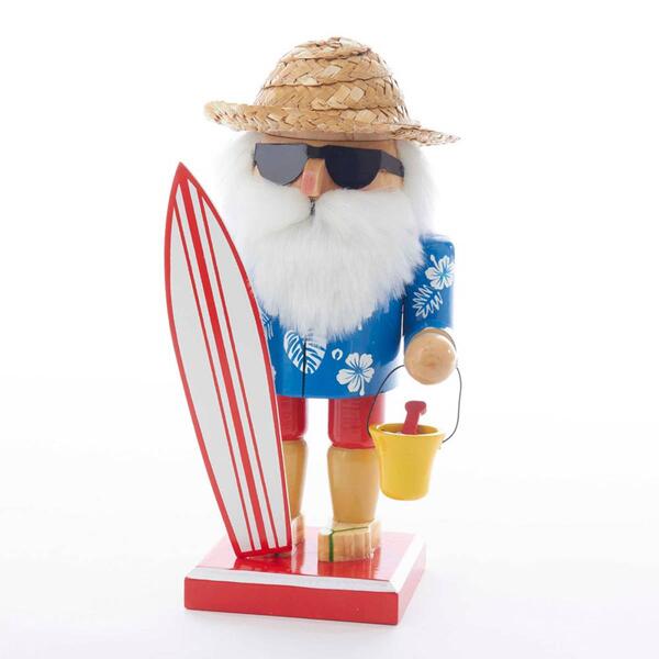 Kurt Adler 8in. Surfer Santa Nutcracker - image 