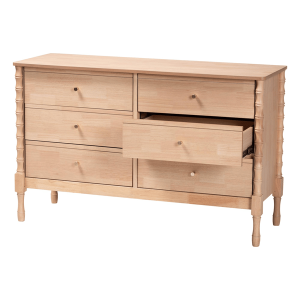 Baxton Studio Laurent Dresser 6-Drawer Bedroom Organizer