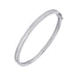 Princess-Cut & Round Cubic Zirconia Bangle Bracelet - image 1
