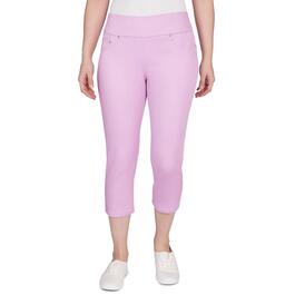 Petite Hearts of Palm Spring Into Action Stretch Capris Pants