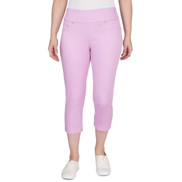 Petite Hearts of Palm Spring Into Action Stretch Capris Pants - image 