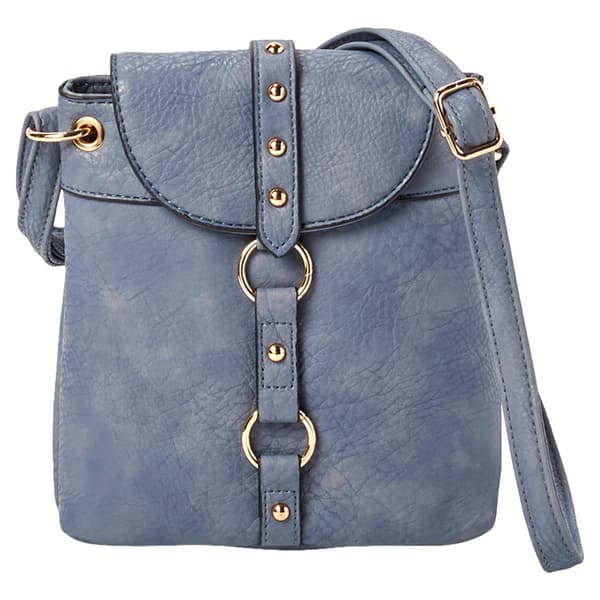 DS Fashion Buckle Flap Crossbody w/ Studs - image 