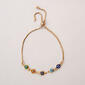 Fine Silver Plated Evil Eye Adjustable Bracelet - image 1