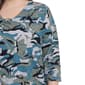 Plus Size NY Collection 3/4 Sleeve Abstract O-Ring V Neck Blouse - image 4