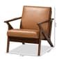 Baxton Studio Bianca Modern Wood & Leather Effect Lounge Chair - image 9