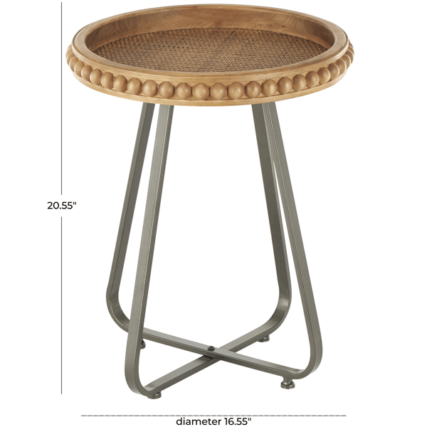 9th & Pike® Bohemian Brown Wood Accent Table