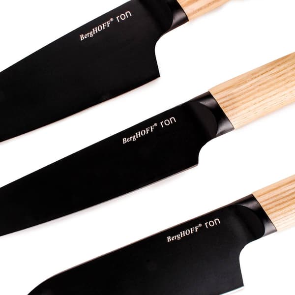 BergHOFF Ron Stainless Steel 4pc. Black Kitchen Knife Set