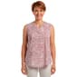 Womens Notations Sleeveless Paisley Knit Split Neck Blouse - image 1