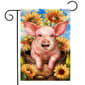 Briarwood Lane Happy Piglet Garden Flag - image 1
