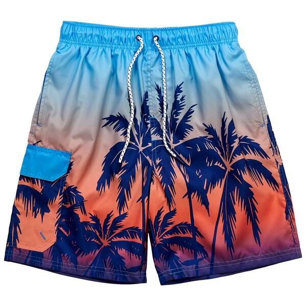 Young Mens SURFZONE&#40;R&#41; Ombre Palms Swim Trunks - image 