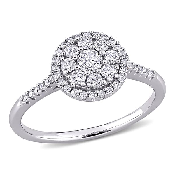 Diamond Classics(tm) 10kt. White Gold 1/2ctw. Diamond Round Ring - image 