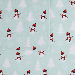 Truly Soft Snowman Wonderland Flannel Sheet Set