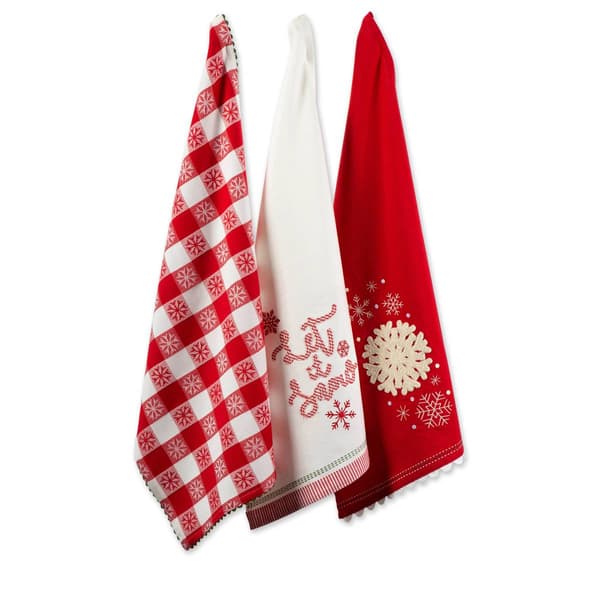 DII® Let It Snow Kitchen Towel Set Of 3