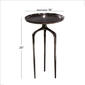 9th & Pike® Black Aluminum Contemporary Accent Table - image 4