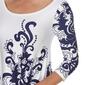 White Mark Yanette Boat Neck 3/4 Sleeves Tunic - image 4