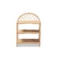 Baxton Studio Redell Bohemian Rattan 3-Tier Display Shelf - image 2