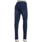 Womens Bleu Denim 5 Pocket Asymmetrical Hem Skinny Jeans - image 3