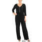 Petite NY Collection 3/4 Sleeve Zipper Front Jumpsuit - image 2