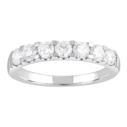 Nova Star(R) White Gold Lab Grown Diamond 7 Stone Anniversary Ring