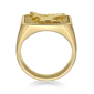 Mens Lynx Gold-Tone Ion Plated Cubic Zirconia Eagle Ring - image 5