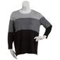 Plus Size Retrology Color Block Crew Neck Sweater - image 1