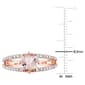 Gemstones Classics™ 14kt. Rose Gold Morganite Diamond Shank Ring - image 5