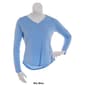 Womens Starting Point Super Soft Long Sleeve V-Neck Tee - image 2