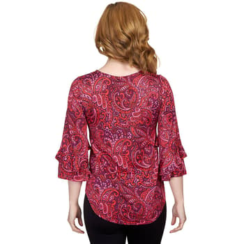 Womens Ruby Rd. Must Haves II Paisley Dew Drop Knit Tee - Boscov's