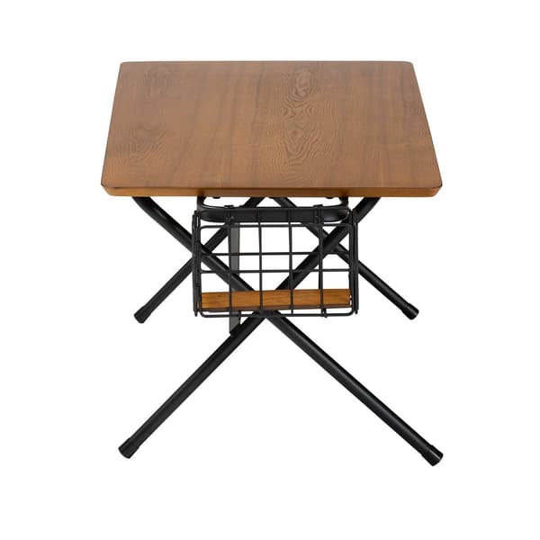 Baxton Studio Mariela Brown Low Profile Coffee Table w/ Basket