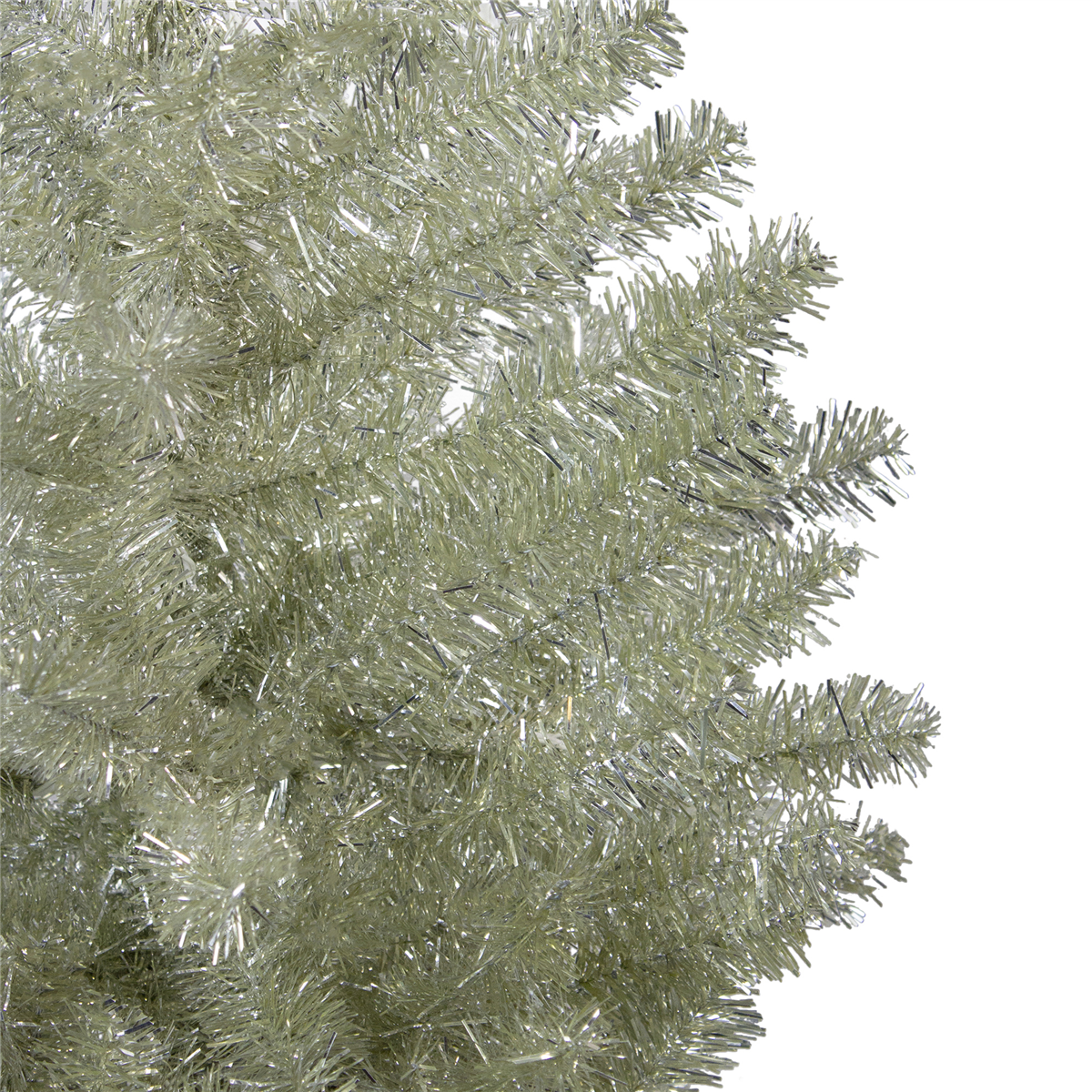 Northlight 9ft. Metallic Platinum Tinsel Christmas Tree