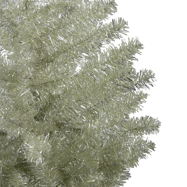 Northlight 9ft. Metallic Platinum Tinsel Christmas Tree