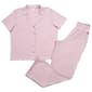 Womens Danskin Short Sleeve Wide Rib Notch Collar Pajama Set - image 1