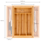 BergHOFF Bamboo 6-Slot Expanding Flatware Organizer - Set of 2 - image 5