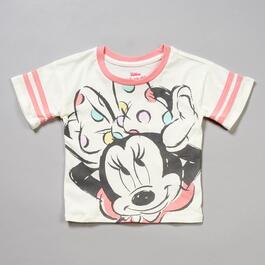 Toddler Girl Disney Junior Minnie Sport Stripe Dotted Bow Tee