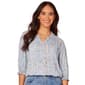 Womens Democracy Pintuck Woven Floral Button Front - image 1