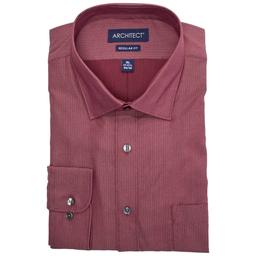 Mens Architect(R) Performance Regular Fit Dress Shirt - Burgundy