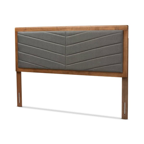 Baxton Studio Iden Moder Dark Grey Fabric Queen Size Headboard
