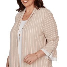 Plus Size Alfred Dunner Grand Bazaar Stripe Two in One Blouse
