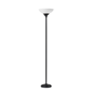 HomeRoots 71in. Black & White Floor Lamp with White Plastic Shade - image 1