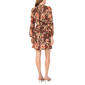 Womens MSK Long Sleeve Floral Pintuck Belted A-Line Dress - image 4