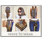 Womens Jessica McClintock Border Floral Square Scarf - image 3